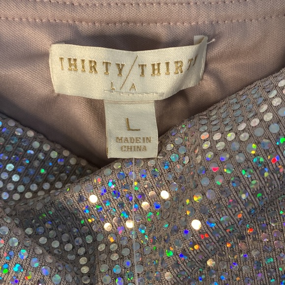 Thirty/Thirty LA mini dress Size Large NWT Glitter Sequins - Picture 4 of 10